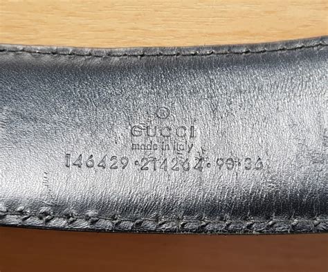 gucci serial number on belt.